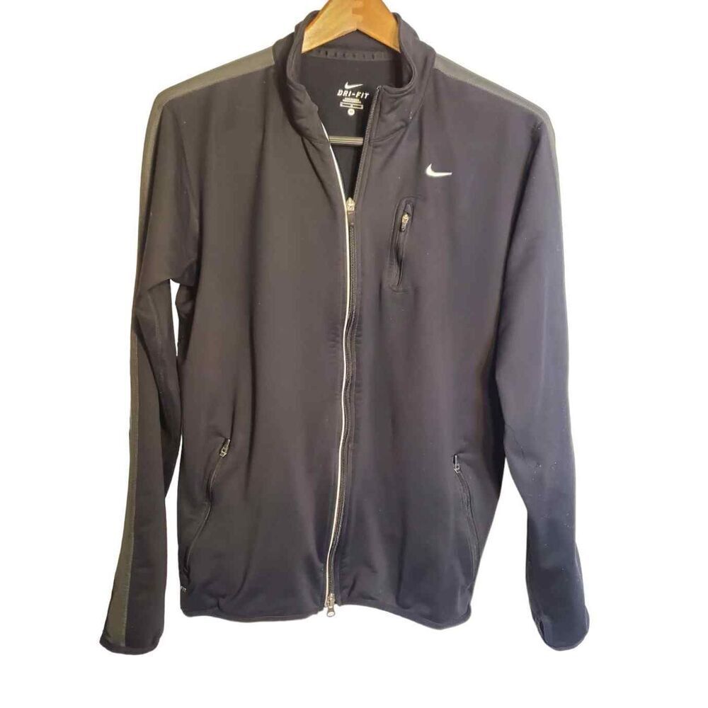 Mens Nike Full Zip Dry Fit Thermal Running Track Jacket Size M. 380813 080